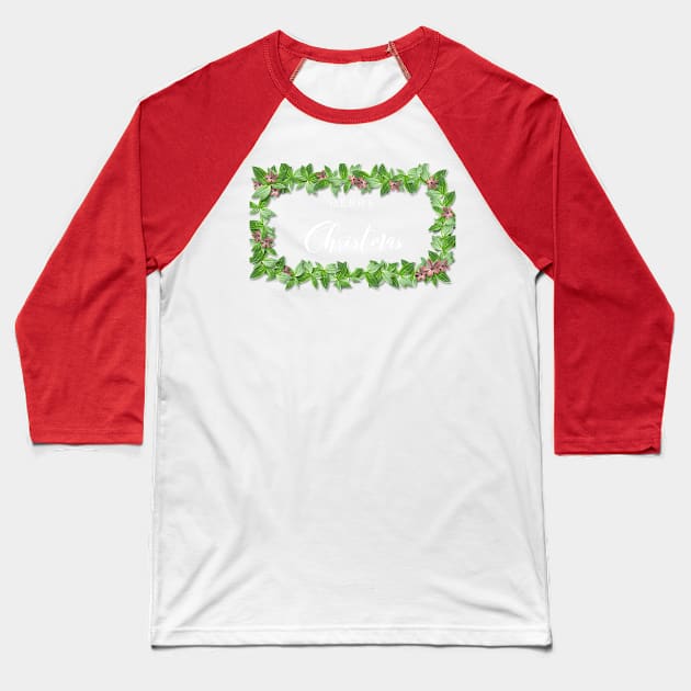 Merry Christmas Baseball T-Shirt by AlternativeEye